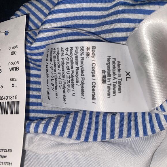 New J. Crew Seersucker Striped Hipster Bikini Swim Bathing Suit Bottom Size XL - Picture 8 of 9